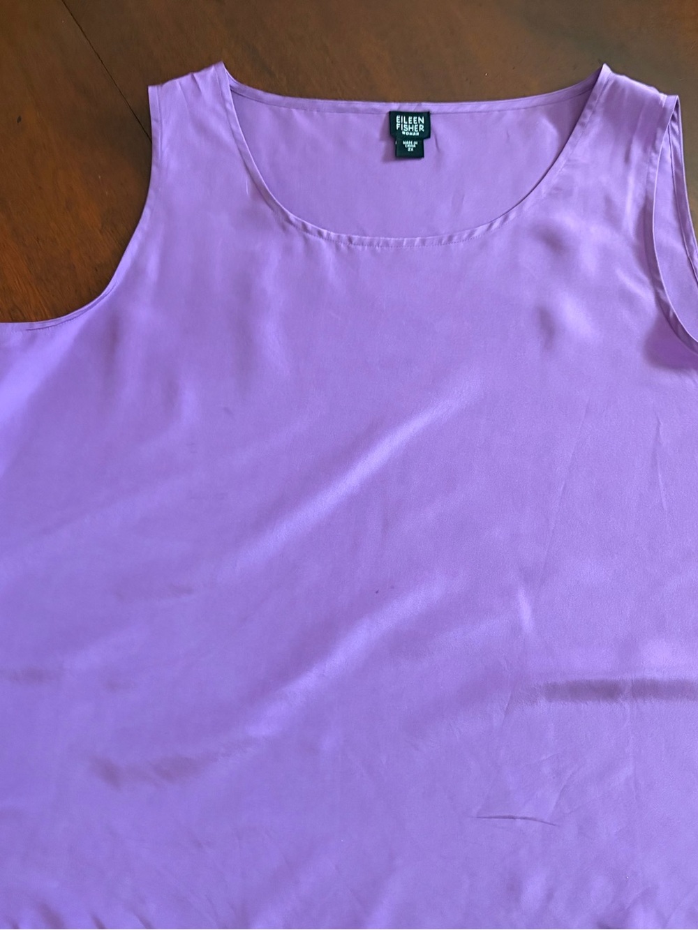Eileen Fisher Purple 100% Silk Camisole